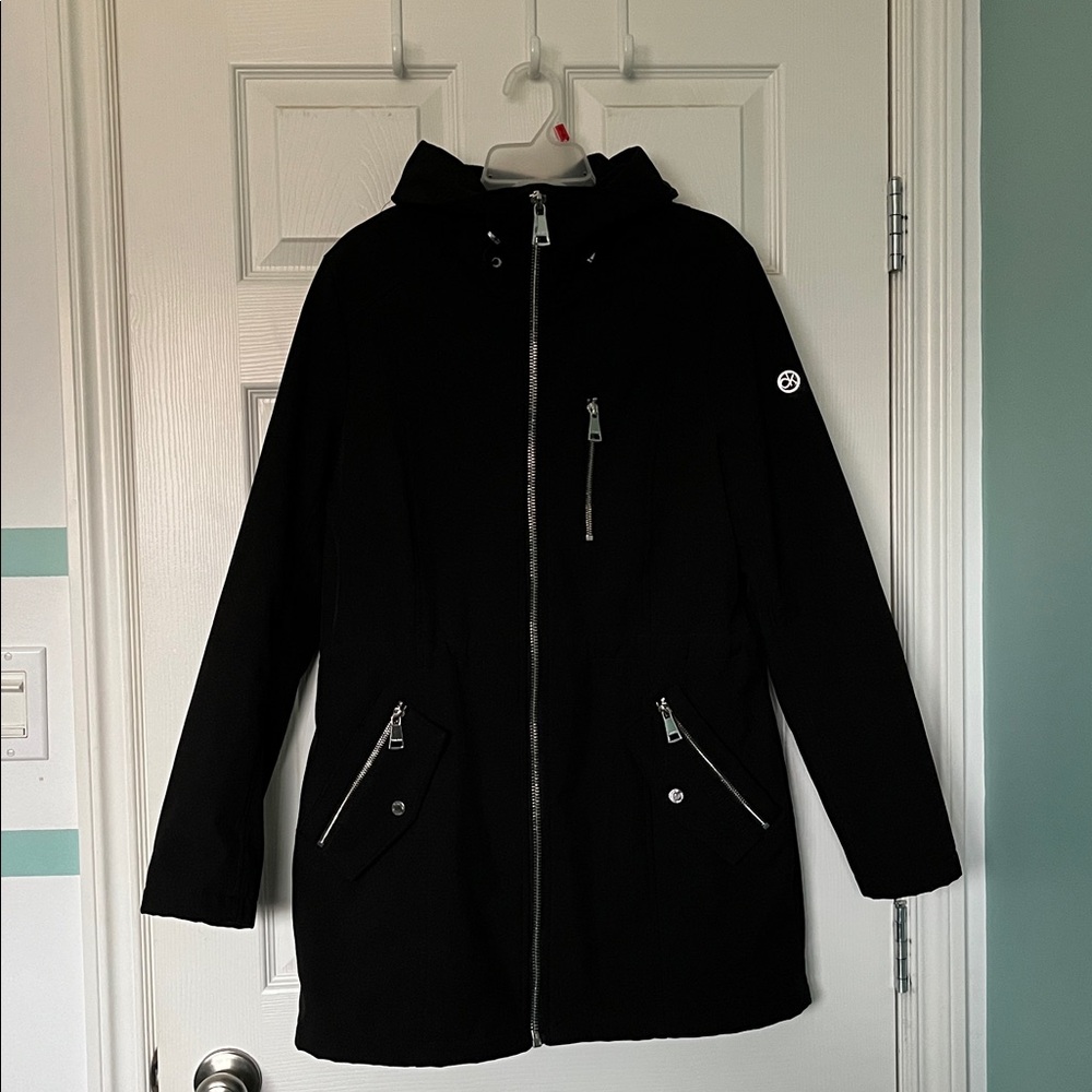 Calvin Klein Black Utility Jacket with Hood